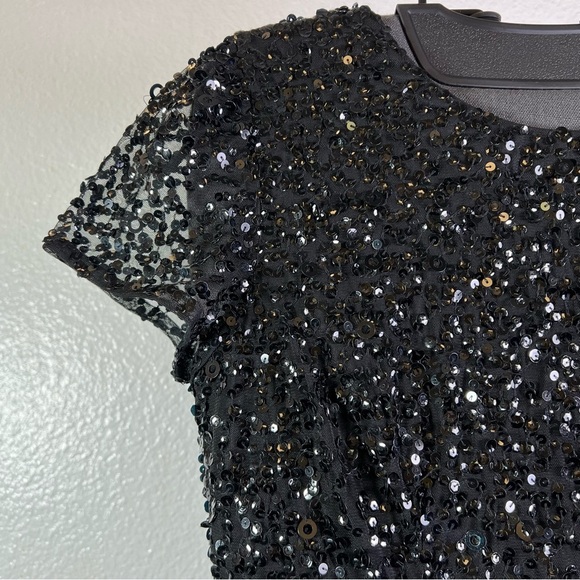 Adrianna Papell Women’s Scoop Back Sequin Black Long Dress  Gown Size 8 - Picture 5 of 16